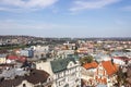 Przemysl, Poland, - April 14, 2019. Top view to the city