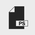 PS File format Icon Royalty Free Stock Photo