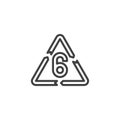 PS 6, industrial marking plastic line icon