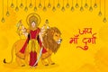 illustration of Maa Durga in Happy Durga Puja Subh Navratri Indian religious header banner background means Hail Goddess Royalty Free Stock Photo