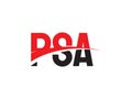 PSA Letter Initial Logo Design Vector Illustration