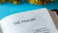 Psalms Book from Old Testament in Holy Bible inspired by God and Jesus Christ.