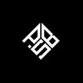 PSB letter logo design on black background. PSB creative initials letter logo concept. PSB letter design Royalty Free Stock Photo