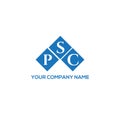 PSC letter logo design on white background. PSC creative initials letter logo concept. PSC letter design Royalty Free Stock Photo