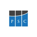 PSC letter logo design on WHITE background. PSC creative initials letter logo concept. PSC letter design Royalty Free Stock Photo