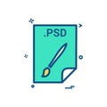 PSD application download file files format icon vector design Royalty Free Stock Photo