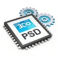 PSD Code Optimization 3D Icon Illustration isolated on white background
