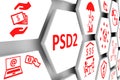 PSD2 concept cell background