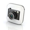 PSD 3D Camera Icon Isolated on White Background Royalty Free Stock Photo