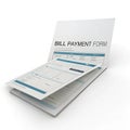 PSD 3D illustration bill payment isolated on white background Royalty Free Stock Photo
