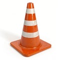 PSD 3D illustration traffic cone isolated on white background Royalty Free Stock Photo