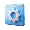 PSD 3D rendering web configuration icon