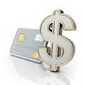 PSD payment 3D icon isolated on white background Royalty Free Stock Photo