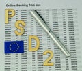 PSD2 - Payment Services Directment two Royalty Free Stock Photo