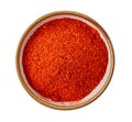 PSD ground paprika in a bowl isolated on white Royalty Free Stock Photo