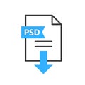 PSD vector icon. Download file