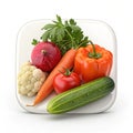PSD vegetables 3D icon isolated on white background Royalty Free Stock Photo