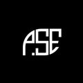 PSE letter logo design on black background.PSE creative initials letter logo concept.PSE vector letter design Royalty Free Stock Photo