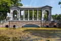 Pseudo antique bridge in Catherine palace park, Pushkin Tsarskoe Selo, Russia