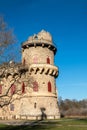 Pseudo-gothic castle Januv hrad, Lednice, Czechia Royalty Free Stock Photo