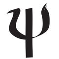 Psi greeek alphabet letter Royalty Free Stock Photo