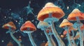 Psilocybin Brain Therapy with Magic Mushrooms for Mental Wellness Royalty Free Stock Photo