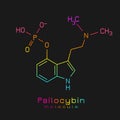 Psilocybin molecule formula