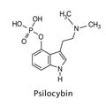 Psilocybin molecule, vector chemical formula