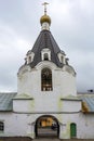 Pskov, the bell tower of the ancient Orthodox Church of Michael the Archangel