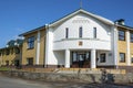 Pskov, the building of St. Tikhon`s Orthodox gymnasium of the Holy Transfiguration Mirozh monastery