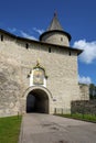 Pskov, the Great gate in the front wall of Pskov Krom Royalty Free Stock Photo