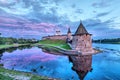 Pskov Kremlin and Ploskaya tower Royalty Free Stock Photo