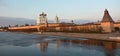 Pskov Krom at hte sunset