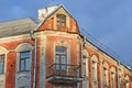 Pskov, Russia, December, 31, 2017. Apartment house of Vasiliy Potashev, 1910 year built at the address: Pskov, the Oktyabrsky Aven Royalty Free Stock Photo