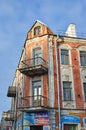 Pskov, Russia, December, 31, 2017. Apartment house of Vasiliy Potashev, 1910 year built at the address: Pskov, the Oktyabrsky Aven Royalty Free Stock Photo