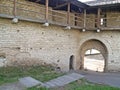 PSKOV, RUSSIA. Arch in the fortress wall of the Pskov Krom Kremlin Royalty Free Stock Photo