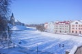 Pskov. Pskova River. Soviet embankment