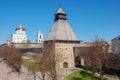 Pskov, Russia. Pskov Kremlin, view from the outside Royalty Free Stock Photo