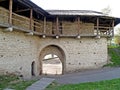 PSKOV, RUSSIA. Arch in the Pokrovskaya Tower of the Pskov Krom Kremlin Royalty Free Stock Photo