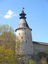 PSKOV, RUSSIA. The middle tower of the Pskov Krom Kremlin Royalty Free Stock Photo