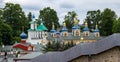 Pskovo-Pechersky dormition monastery Royalty Free Stock Photo