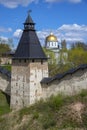 Pskovo-Pechersky Monastery on a spring day. Pechory, Pskov region. Russia Royalty Free Stock Photo