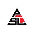 PSL triangle letter logo design with triangle shape. PSL triangle logo design monogram. PSL triangle vector logo template with red Royalty Free Stock Photo