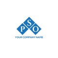 PSO letter logo design on white background. PSO creative initials letter logo concept. PSO letter design Royalty Free Stock Photo