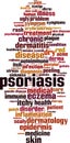 Psoriasis word cloud Royalty Free Stock Photo
