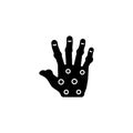 Psoriatic arthritis black glyph icon Royalty Free Stock Photo