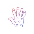 Psoriatic arthritis gradient linear vector icon