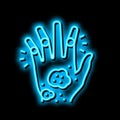 psoriatic arthritis skin health problem neon glow icon illustration Royalty Free Stock Photo