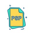 PSP file type icon design vector Royalty Free Stock Photo