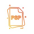 PSP file type icon design vector Royalty Free Stock Photo